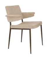 Dutchbone Eetkamerstoel 'Portland' Geweven stof, kleur Beige - thumbnail