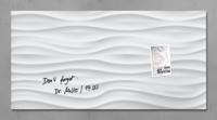 Sigel SI-GL260 Glasmagneetbord Artverum 910x460x15mm White Wave - thumbnail