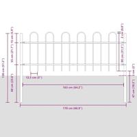 Tuinhek 4 pcs Grijs 6,8 x 0,8 m Poedercoating staal - thumbnail