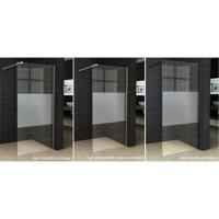 Slim glasplaat 1000 x 2000 x 8 mm nano helder glas met melkglas middenband - thumbnail