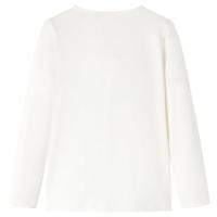 Kindershirt met lange mouwen pailletten kat 116 ecru - thumbnail