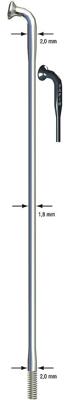 Sapim spaak 14-264l race rvs zonder nippel (100st)