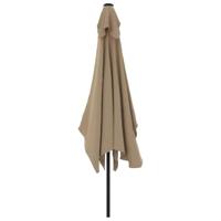 Parasol met metalen paal 300x200 cm taupe - thumbnail