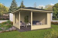 Tuindeco Marit prieel 400x400 cm vuren blank- Puntdak- Onbehandeld vurenhout- Tuindeco - thumbnail