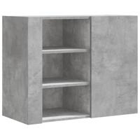 Wandkast 75x35x60 cm bewerkt hout betongrijs - thumbnail