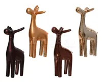 Kerstbeeld Hert Porselein 16,5cm Assorti 1st - thumbnail