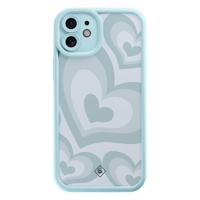 iPhone 11 blauwe case - Hart blauw - thumbnail