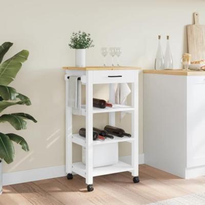 Keukentrolley MONZA 48x40x88,5 cm massief grenenhout
