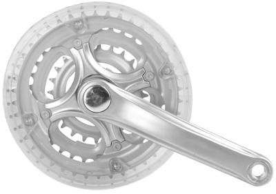 Mighty Crankstel 3 speed 170 mm 42/34/24t met kettingrand - zilver