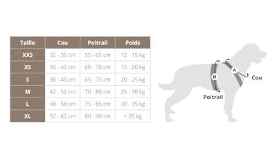 Hondentuig - SYMBIOZ - M - Zwart/Blauw