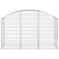 VidaXL Schanskorf gewelfd 150x50x80/100 cm gegalvaniseerd ijzer - thumbnail