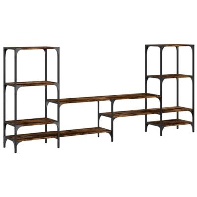 Tv-meubel 206,5x28,5x95 cm bewerkt hout gerookt eikenkleurig Tv-meubel 206,5x28,5x95 cm bewerkt hout gerookt eikenkleurig