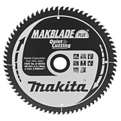 Makita Afkortzaagblad voor Hout | Makblade-Plus | Ø 255mm Asgat 30mm 72T - B-08763 Makita Afkortzaagblad voor Hout | Makblade-Plus | Ø 255mm Asgat 30mm 72T - B-08763