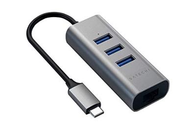 Satechi USB-C 2-in-1 hub (ethernet) - Space Gray Satechi USB-C 2-in-1 hub (ethernet) - Space Gray