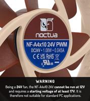 Noctua nf-a4x10 24v pwm case fan (bruin, 40 x 40 x 10 mm) - thumbnail