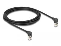 DeLOCK RJ45 Network Cable Cat.6A S/FTP Slim 90° upwards / upwards angled 3 m kabel - thumbnail