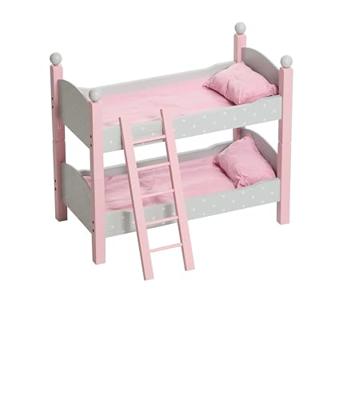 Houten Poppen Stapelbed - Puntos Grijs