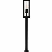 LED&apos;s Light LED Lantaarnpaal Tuinlamp met glazen ruiten - E27 fitting - IP44 - 80 cm - Zwart - thumbnail