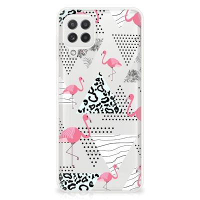 Samsung Galaxy A22 4G | M22 | TPU Hoesje | Flamingo Triangle