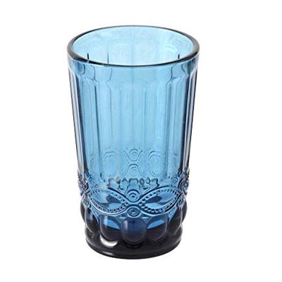 Boltze Home Drinkglazen blauw h13cm doos a 6 st