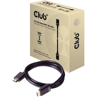 club3D CAC-1373 HDMI-kabel HDMI Aansluitkabel HDMI-A-stekker, HDMI-A-stekker 3.00 m Zwart 10K UHD, 8K UHD, Vlambestendig