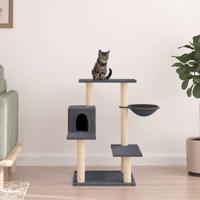 vidaXL Kattenmeubel met sisal krabpalen 82,5 cm donkergrijs, kattenpaal, kattenboom, kattenkrabpaal, kattenhuis, kattenmeubel, kattenpalen - thumbnail
