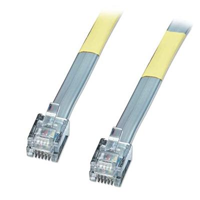 LINDY Telefoon (analoog) Aansluitkabel [1x RJ12-stekker 6p6c - 1x RJ12-stekker 6p6c] 5 m Grijs