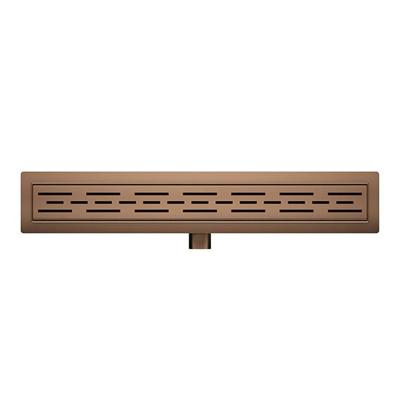 Wiesbaden Douchegoot Met Flens 100x7 cm 6.7 cm Diep Geborsteld Brons Koper Wiesbaden Douchegoot Met Flens 100x7 cm 6.7 cm Diep Geborsteld Brons Koper