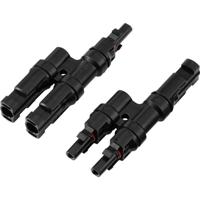 TRU COMPONENTS TC-13805792 2-voudige PV-aftakverbinderset Zwart Inhoud: 2 stuk(s) - thumbnail