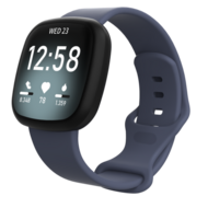 Fitbit Versa 3 & 4 / Sense 1 & 2 Sportbandje - Grijsblauw - Maat: M/L