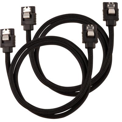 Corsair Hoogwaardige SATA-kabel met mantel 60 cm (zwarte kleur)