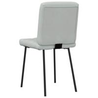 Eetkamerstoelen 6 st fluweel lichtgrijs - thumbnail