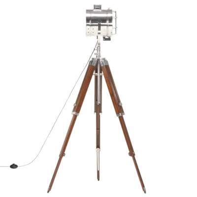 VidaXL Vloerlamp driepoot 165 cm massief mangohout