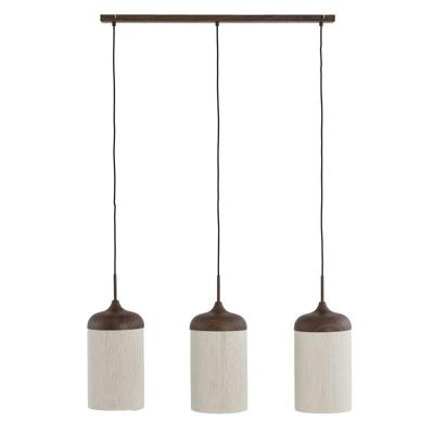 Light & Living Hanglamp 3-lichtsDania donkere hout print - 2980452