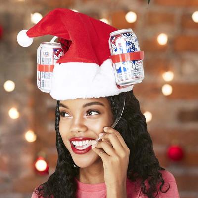 Kerstmuts met drankhouder - Santa Claus Drinking Hat