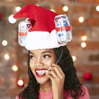 Kerstmuts met drankhouder - Santa Claus Drinking Hat - thumbnail