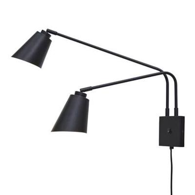 its about RoMi Wandlamp 'Bremen' 2-lamps, kleur Zwart