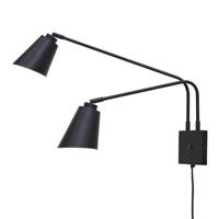 its about RoMi Wandlamp 'Bremen' 2-lamps, kleur Zwart - thumbnail