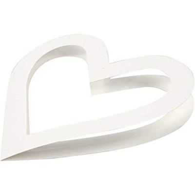 Creativ Company Harten lijsten, afm 18x18 cm, 230 gr, wit, 16 stuk/ 1 doos