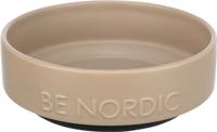 Trixie be nordic voerbak hond keramiek / rubber taupe - thumbnail