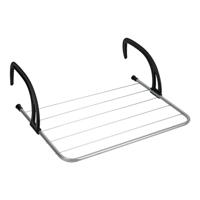 Metaltex Favonio Radiator-Balkon Droogrek 3 m Drooglijn Zilver/Zwart - thumbnail