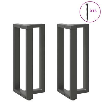 Bartafelpoten 2 st T-vormig 40x35x(90-91) cm staal antraciet - thumbnail