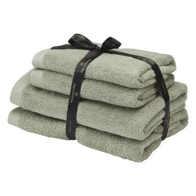 Aquanova Rio - Handdoek bundel - GOTS KATOEN - 2x 50x100 + 2x 67x130 cm - Thyme (groen) RIOBUS-293