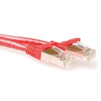 ACT Rode 5 meter LSZH SFTP CAT6A patchkabel snagless met RJ45 connectoren - thumbnail