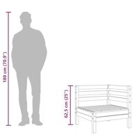 Tuinhoekbanken 2 st massief grenenhout honingbruin - thumbnail