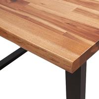 Eettafel met natuurlijke rand 110x70x75 cm massief acaciahout - thumbnail