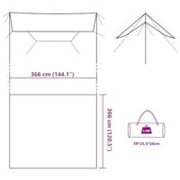 VidaXL Kampeerluifel waterdicht 366x306 cm camouflage - thumbnail