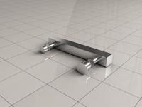 Losse Deurgreep Wiesbaden Type 7 19,5 cm Chroom - thumbnail