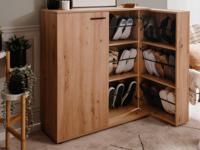 Schoenenkast SATOZA 2 deuren artisan eik - thumbnail