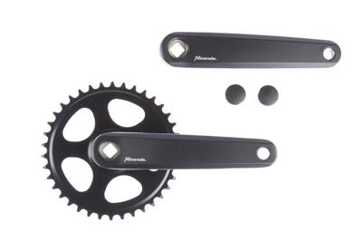 Miranda  delta jis crankstel 38t 3/32“, z/disc, mat-zwart
